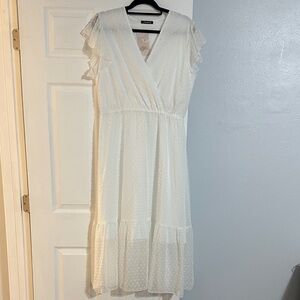 Fashion Bohemian White Dress size Large